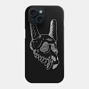 White animal skull Phone Case