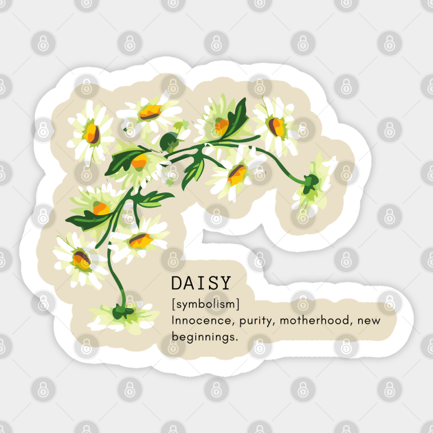 Daisy Flower - symbolism - Symbolism - Sticker