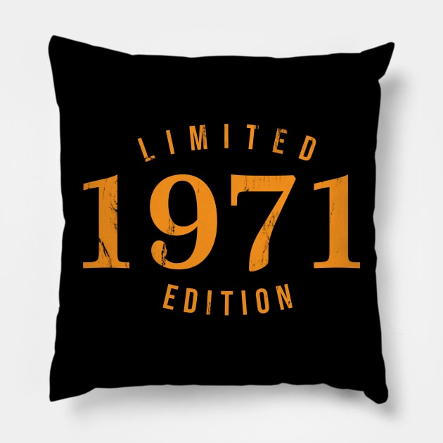 1971 Limited Edition 50th Birthday Party Shirt Pillow by victorstore