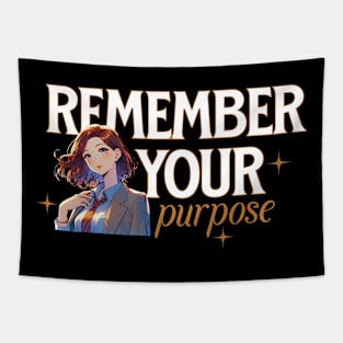 Life of Focus and Purpose Positivity Motivational Quote Tapestry