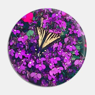 Butterfly on flowers Pin