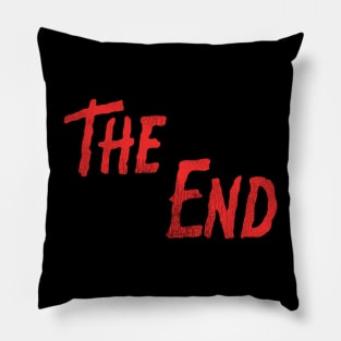 THE END - Retro Horror Movie End Credits Pillow