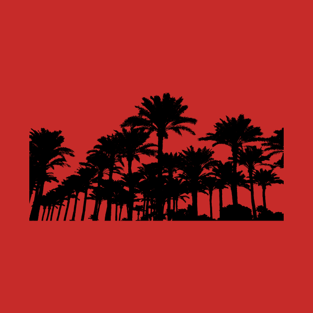 beautiful silhouette of palm trees by Bakyt