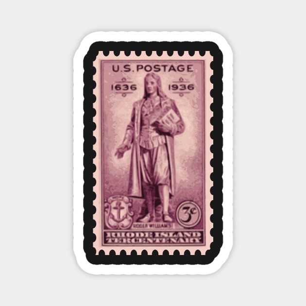 Roger Williams - Rhode Island Stamp Magnet by jw608