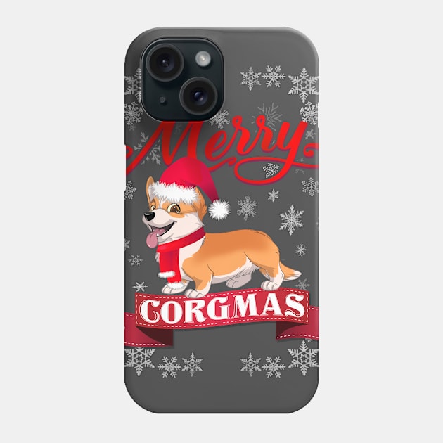 Merry Corgmas Phone Case by MasterConix