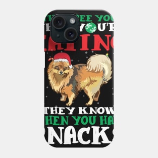 Christmas Dog Eating Snacks Phone Case