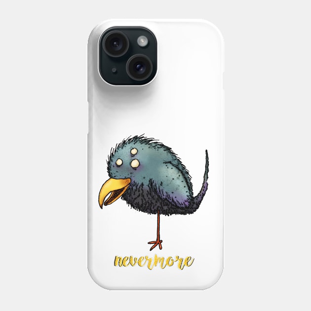 Creepy crow - Nevermore Phone Case by onibug