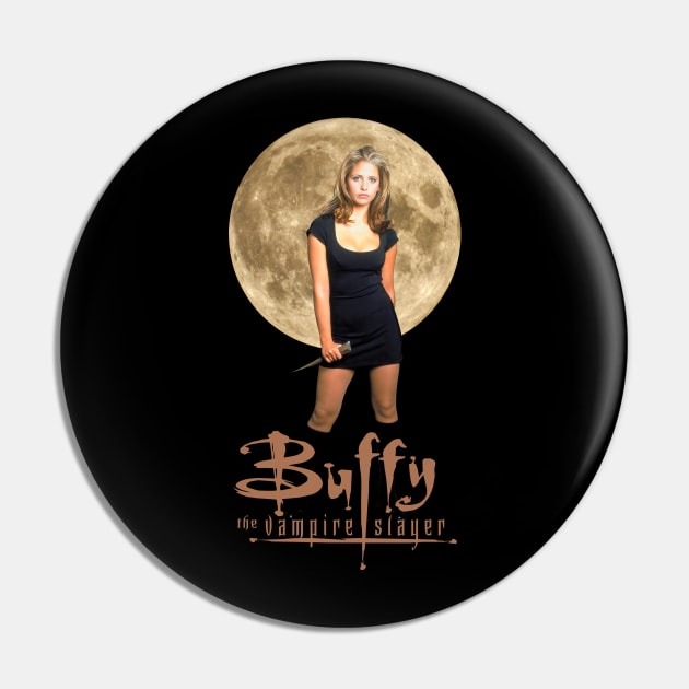 Buffy the Vampire Slayer Buffy Photo with Moon Pin by Mendozab Angelob