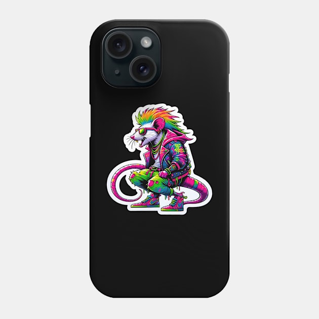 Neon Punk Rat Phone Case by OddHouse