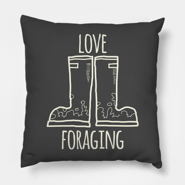 I Love Foraging Pillow by daviz_industries