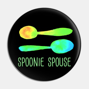 Spoonie Spouse! (Bright Green) Pin