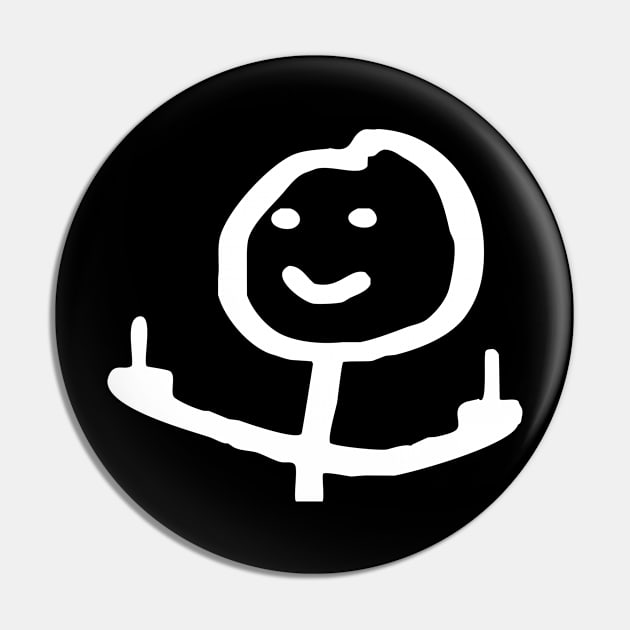 Middle Finger Stickman' Sticker