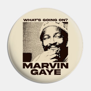 Marvin Gaye Retro Style Pin