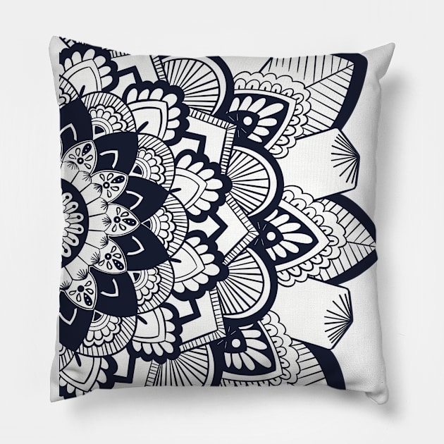 Floral mandala Pillow by Eikia