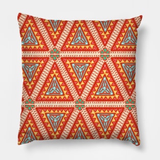 Triangular African Tribal Pattern Pillow