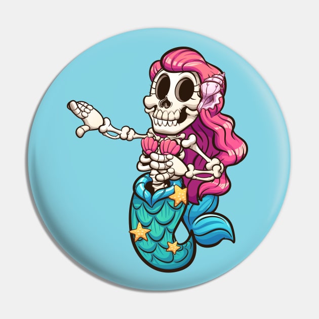 Skeleton mermaid Pin by memoangeles