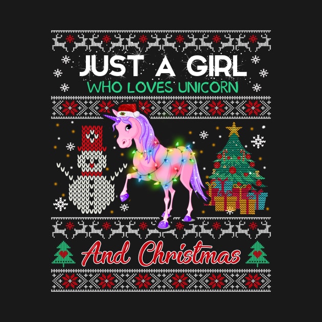 Just a girl who loves Unicorn and christmas by TeeAaron