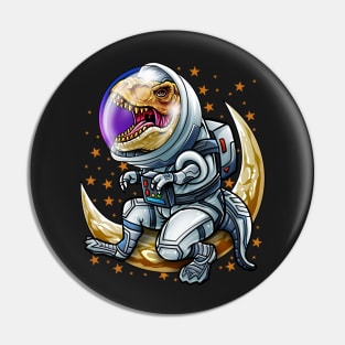 Astrosaurus Funny Dinosaur T-Rex Astronaut Pin