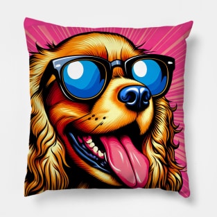 Dog Wearing Sunglasses Pillow