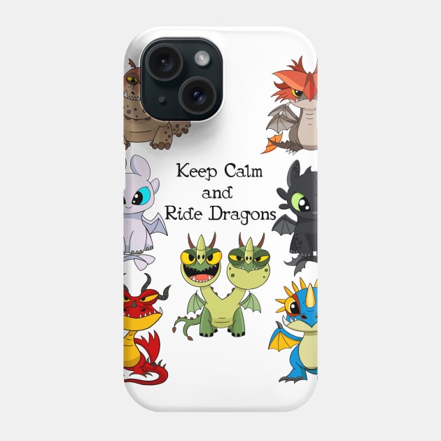 Keep Calm and Ride Dragons, Httyd cute design, Light fury, Night fury, Toothless How to train, dragon riders, halloween party for kids Phone Case by PrimeStore