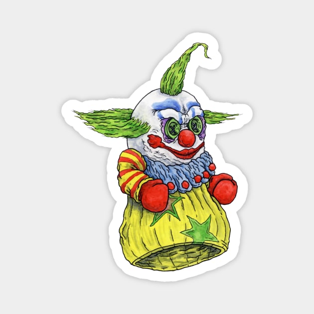 Shorty, Killer Klowns - Horror Hand Puppet Magnet by ScottBokma