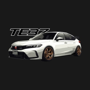 jDM te37 FL5R HOT HATCH OEM champ white 11th gen T-Shirt