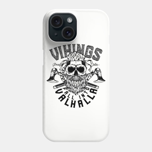 Vikings Fall Into Valhalla Phone Case by Buy Custom Things