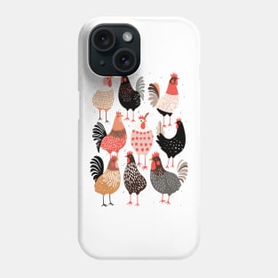 Winging It: Playful Chicken Graphic Tee Phone Case