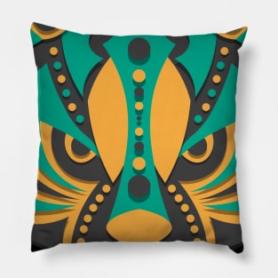 Raccoon Face Fantasy Illustration Pillow