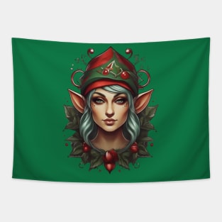 Holiday Elf: Elf Illustration for the Holidays! Tapestry