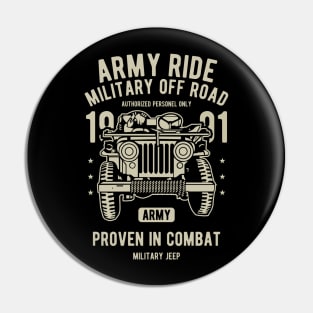 Army Military Off Road Retro Pin