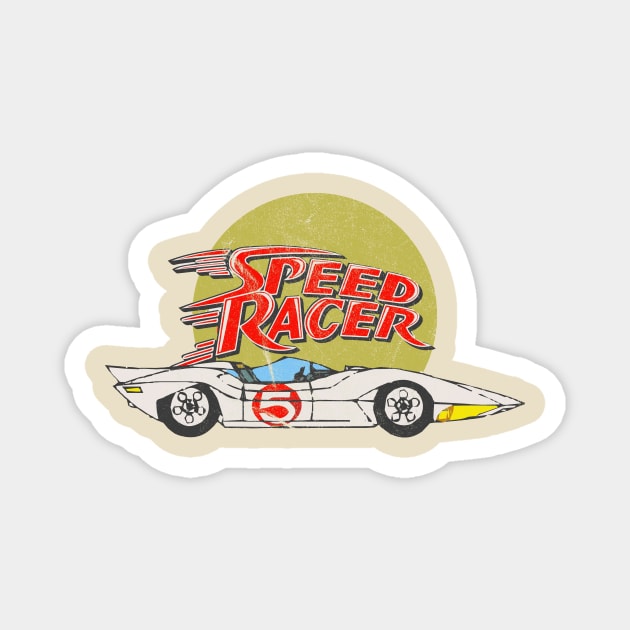 speed racer vintage car Magnet by Crocodile Store