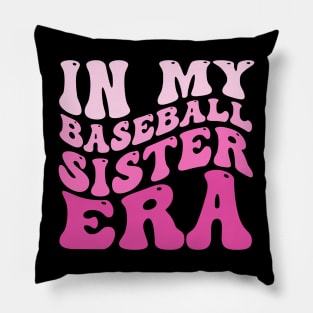 Groovy In My Baseball Sister Era Baseball Lover Fan Sports Pillow