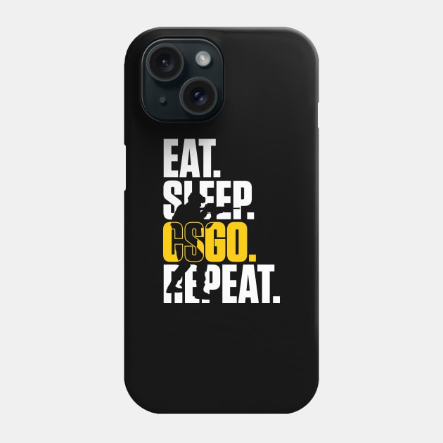 Eat Sleep CSGO Repeat Phone Case by overweared