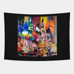 City of London Skyline Abstract Painting 795 Tapestry