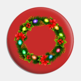 Merry Christmas Flower Crown Pin