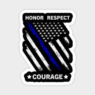 Thin Blue Line LEO LOW Design Magnet