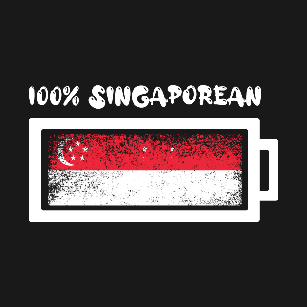 100 Percent Singaporean Flag by ThyShirtProject - Affiliate