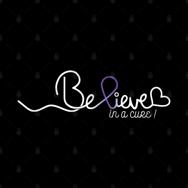 Believe- Pancreatic Cancer Gifts Pancreatic Cancer Awareness by AwarenessClub