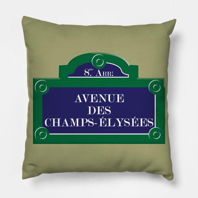 Champs-Élysées Pillow by JFCharles