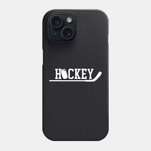 Ice Hockey Player white Phone Case by Upswipe.de