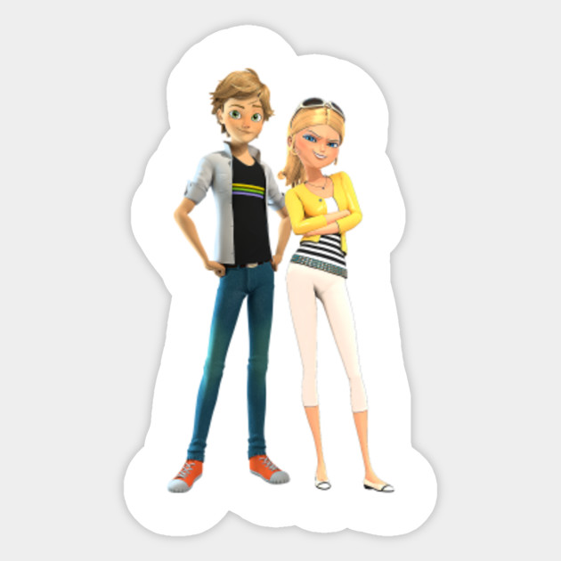 Adrien Chloe Miraculous Ladybug Sticker Teepublic