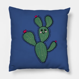 Cute Prickly Pear Cactus Pillow