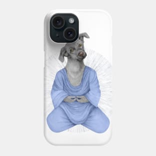 almost meditating dog 2 Phone Case