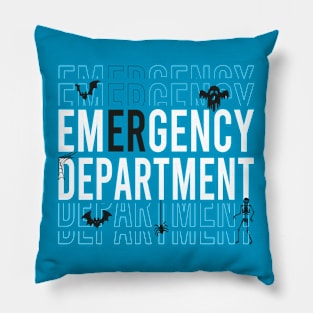 Er Nurse Halloween Spooky Emergency Department Pillow