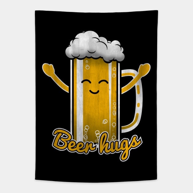 Beer Hugs Tapestry by synaptyx