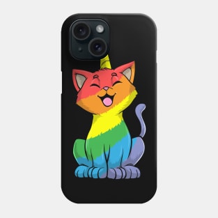 Cat as Unicorn with Color change Phone Case