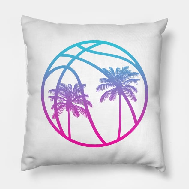 Miami Vice Basketball - White alternate Pillow by KFig21