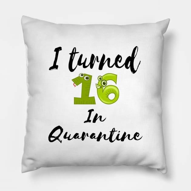I Turned 16 In Quarantine Pillow by merysam