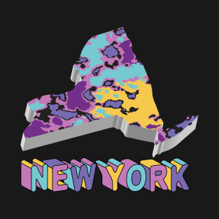 New York State Abstract Art T-Shirt